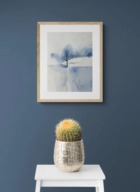 Solitary Tree Misty Winter Landscape