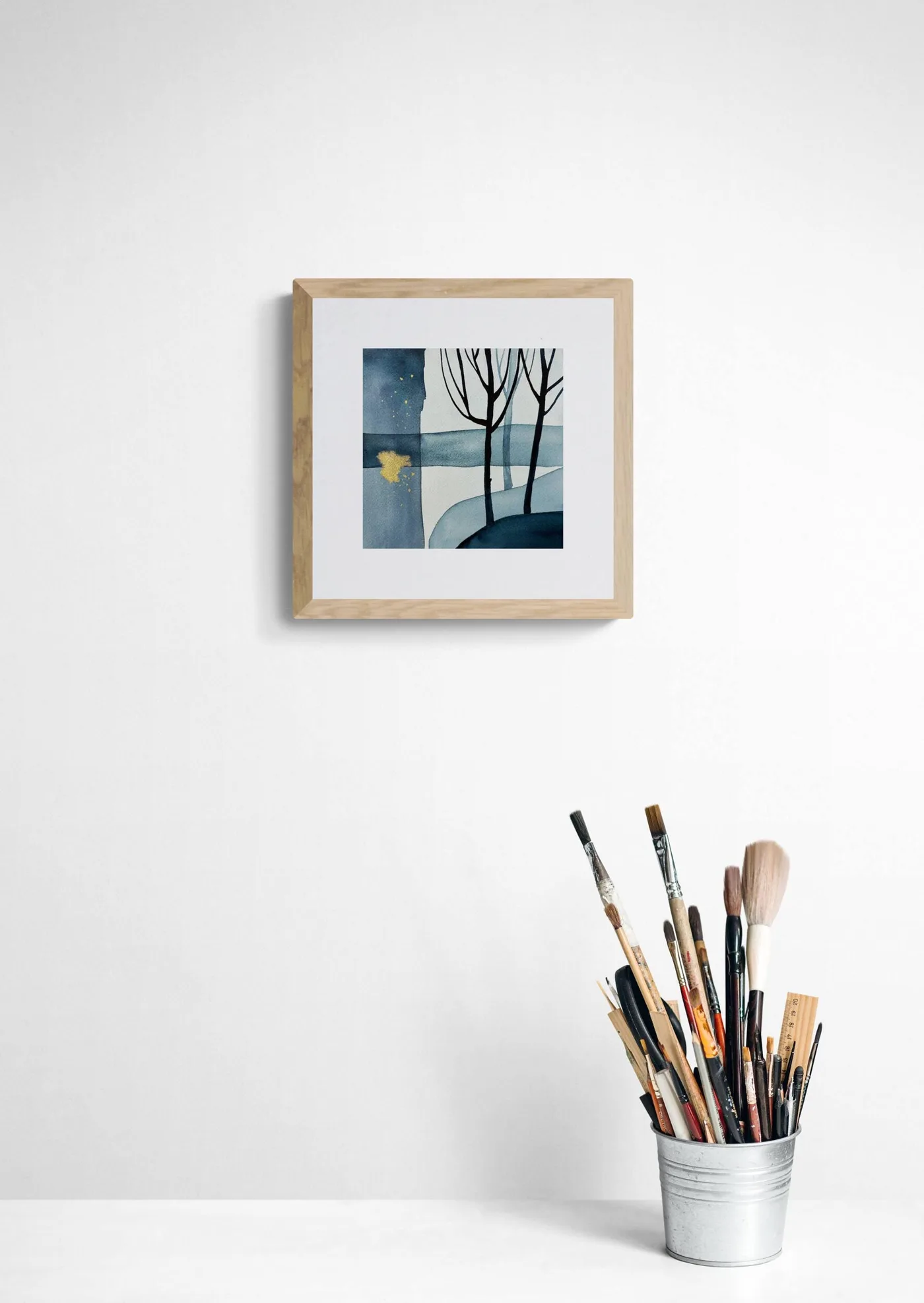 Minimalist Blue Forest