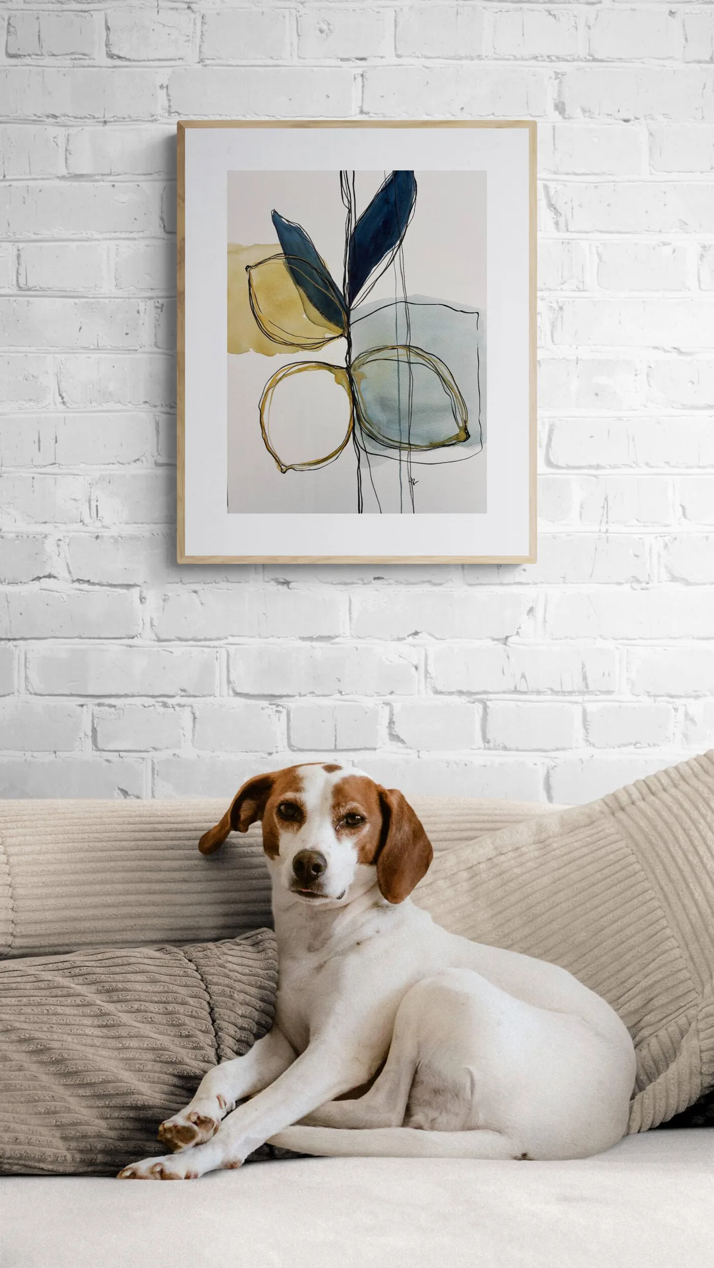 Lemons and Dark Leaves Botanical Art