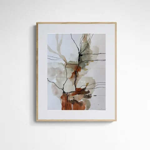 Terracotta and Sage Earth Tone Abstract
