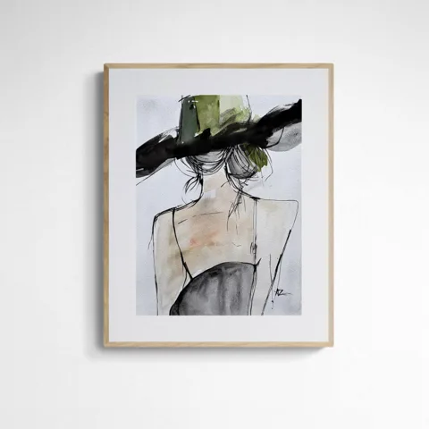 Minimalist Woman Back View Fashion