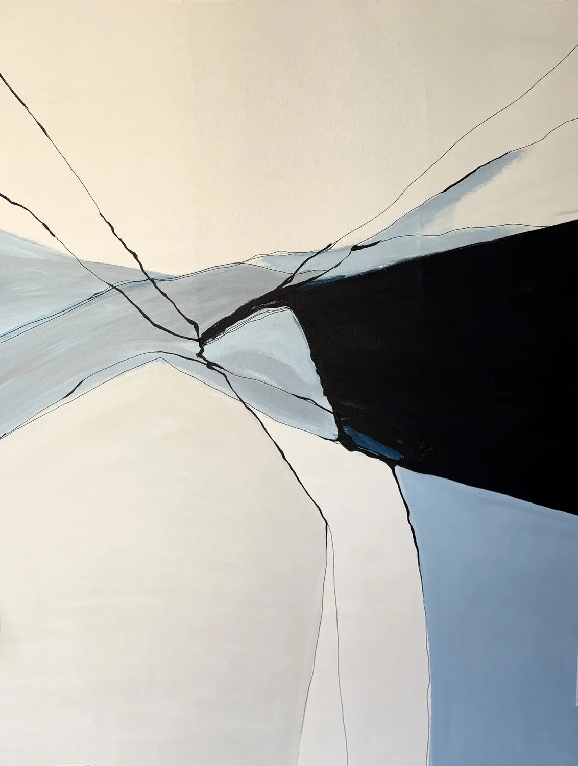 Structural Silence Pale Blue and Navy