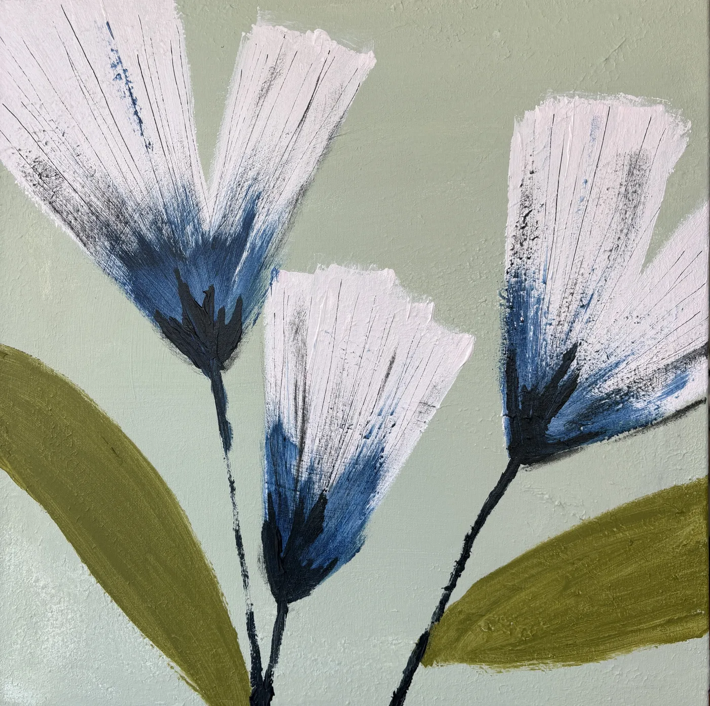 Wild Bloom Cobalt Blue and Sage