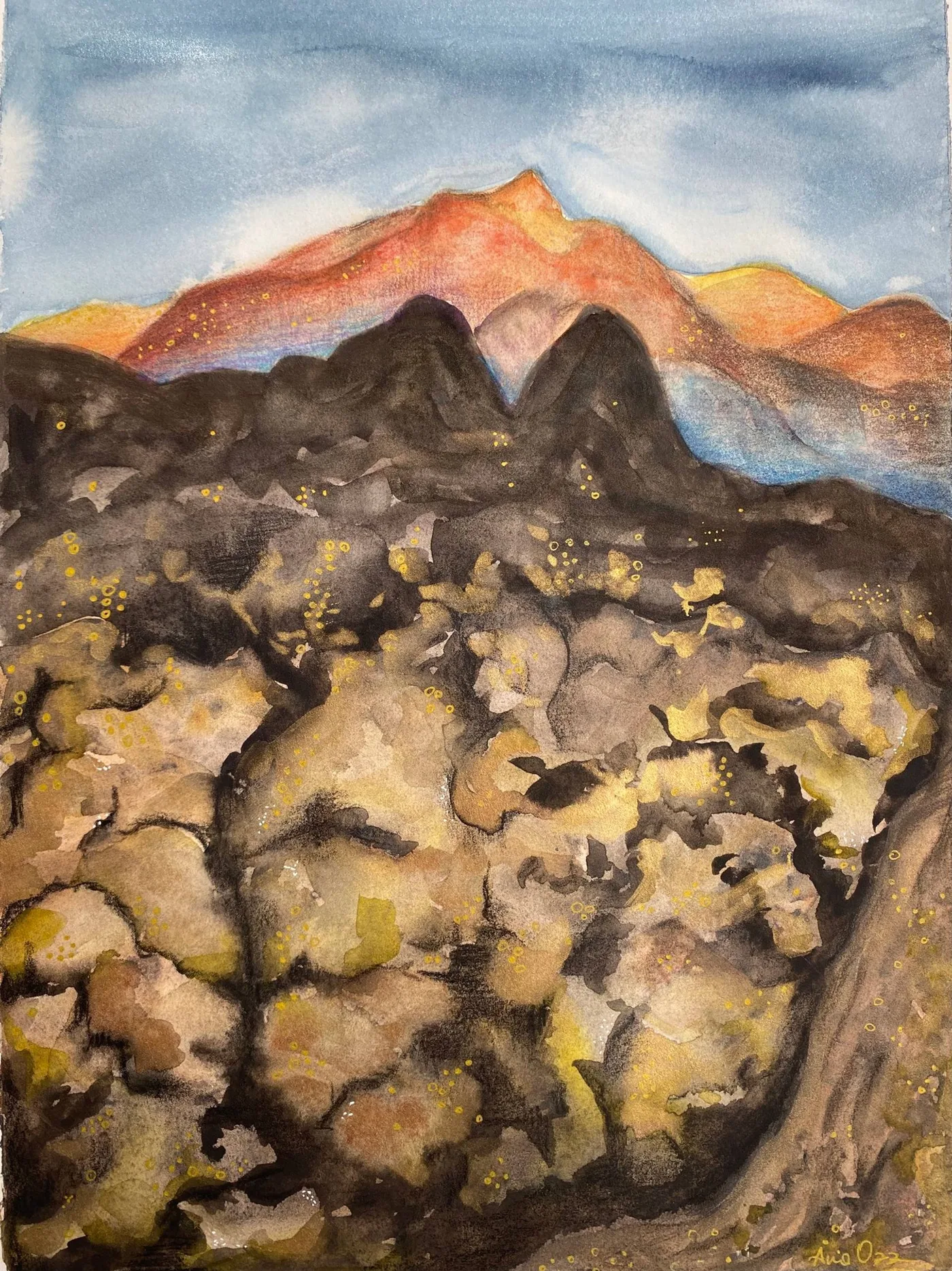 SUNSET IN MOUNTAINS