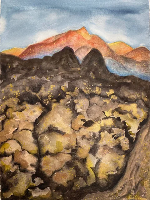 SUNSET IN MOUNTAINS